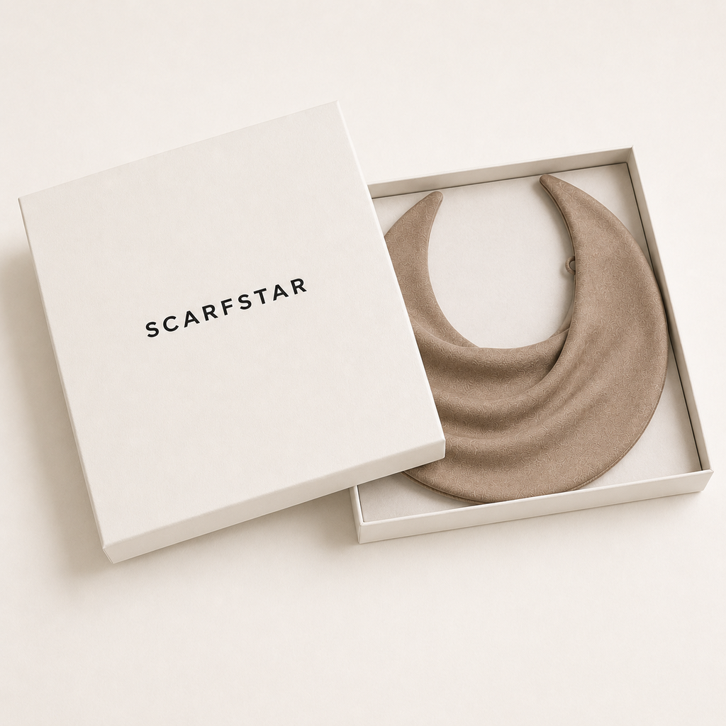 ArcFold Crescent Scarf with Hidden Anchor Loop