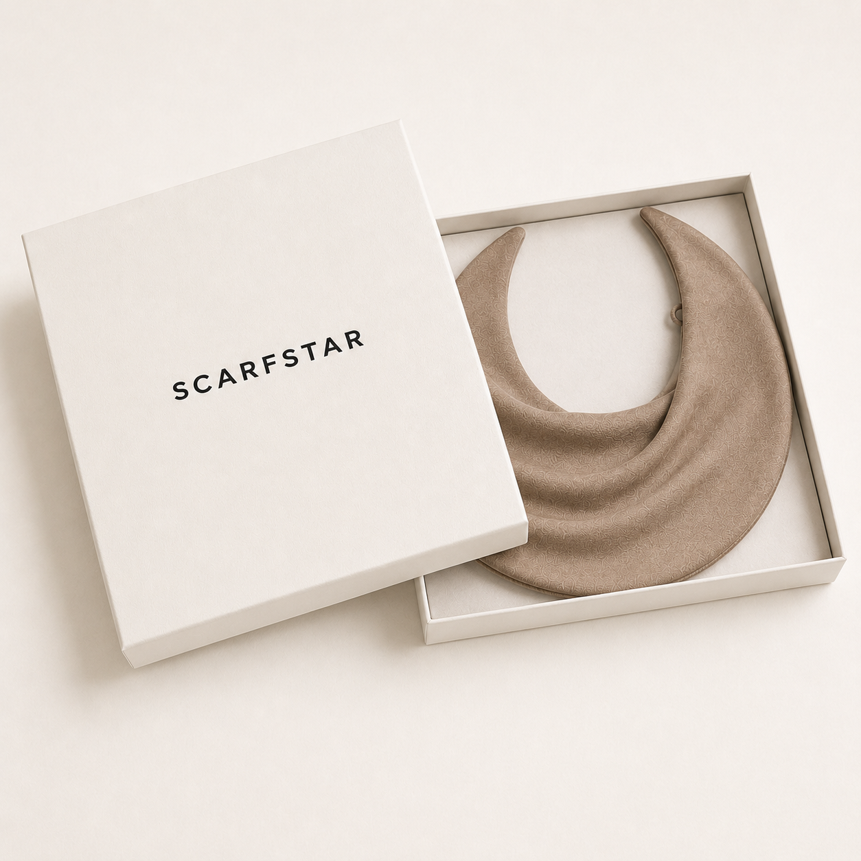 ArcFold Crescent Scarf with Hidden Anchor Loop