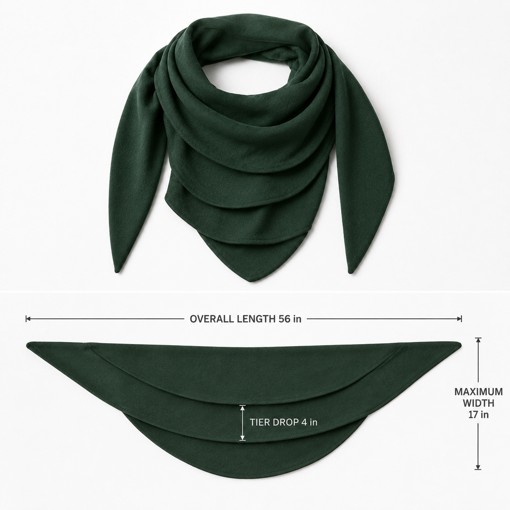 CascadePanel Scarf with Staggered Draping Tiers