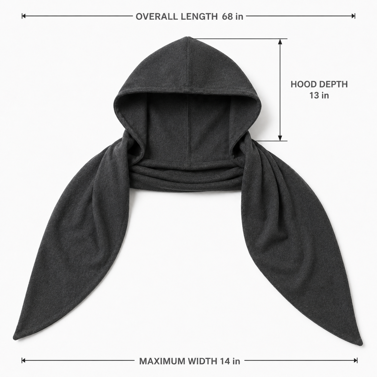 HoodArc Scarf with Fold-Out Hood Panel