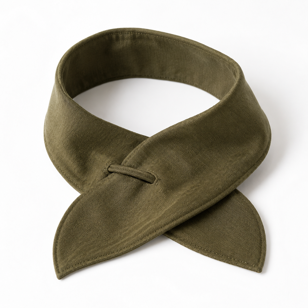 PetalCross Collar Scarf with Interlocking Fabric Tabs