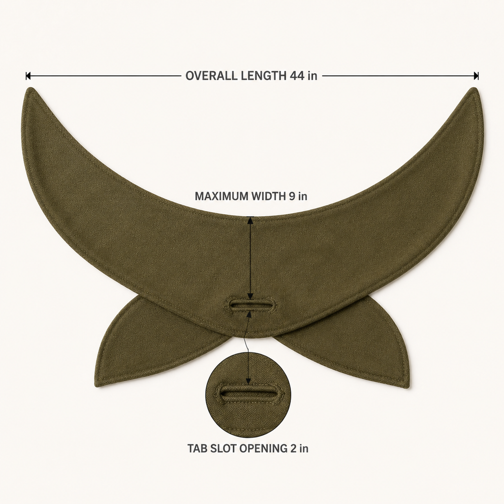 PetalCross Collar Scarf with Interlocking Fabric Tabs