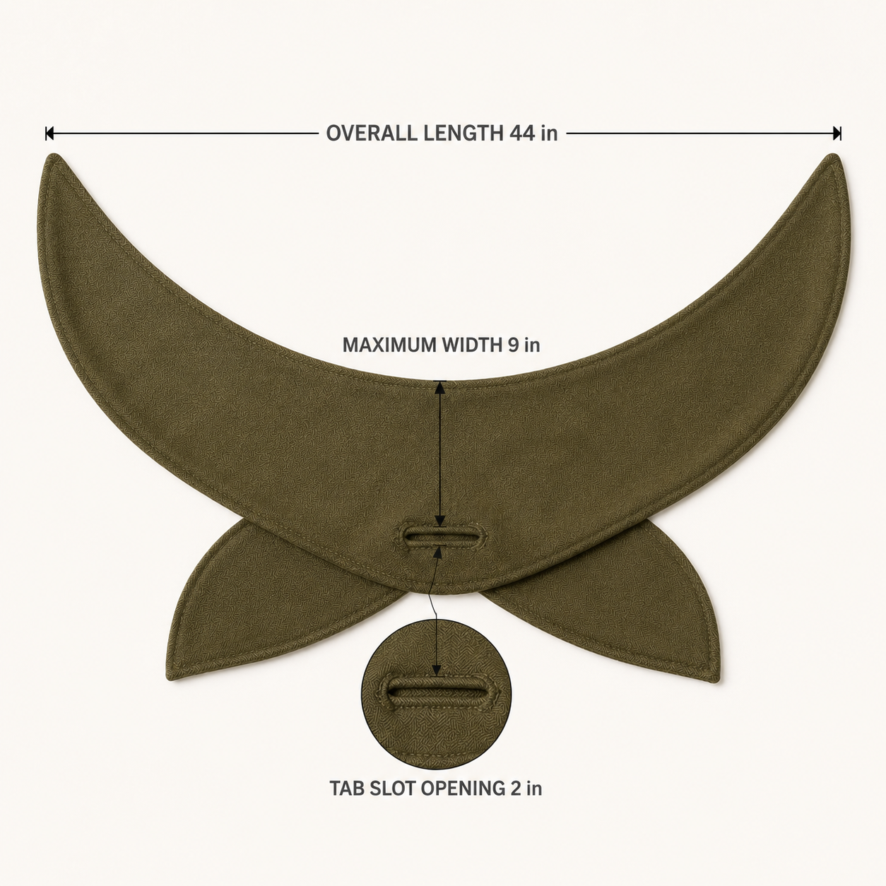 PetalCross Collar Scarf with Interlocking Fabric Tabs