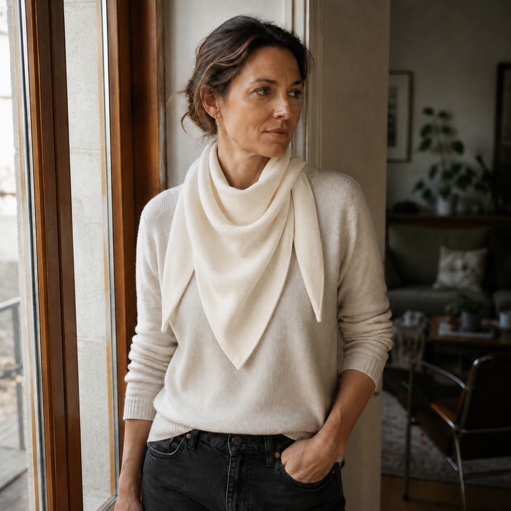 RippleFold Scarf with Expandable Center Pleat