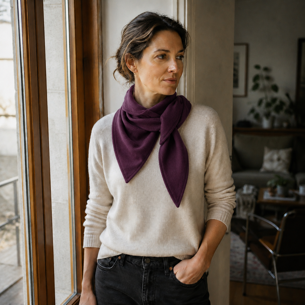 TwistFrame Scarf with Diagonal Neck Channel